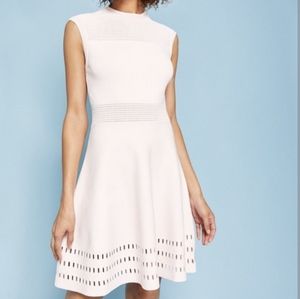 BRAND NEW with Tags. Ted Baker Aurbray Knitted Skater Dress in Nude Pink Size 2.